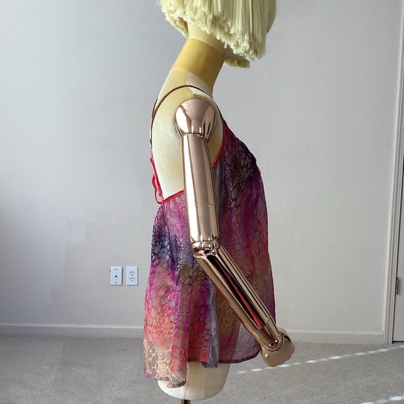 Free People Flowy Top With Sequins Detail SZ L - Picture 4 of 5